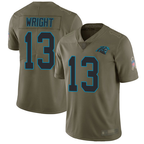 Carolina Panthers Limited Olive Youth Jarius Wright Jersey NFL Football #13 2017 Salute to Service